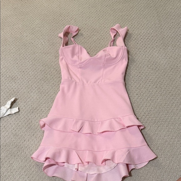 Lucy in the Sky Dresses & Skirts - Lucy in the Sky Pink Ruffle Mini Dress